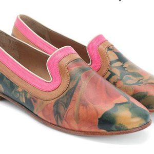 Fluevog Floral Leather Loafer